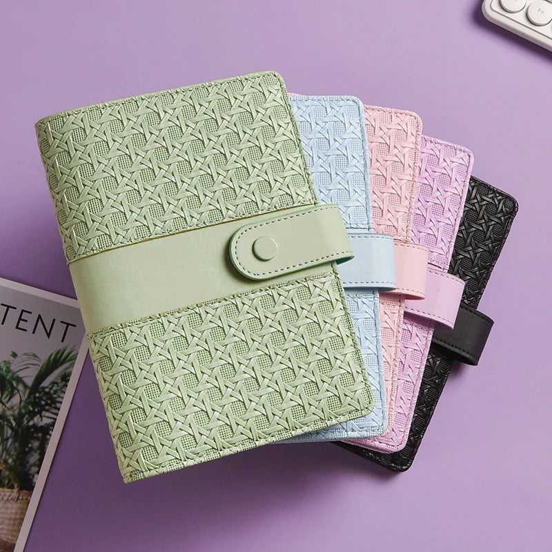 A6 Gingham Check PU Leather journal