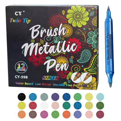 12 Colors Metallic Markers