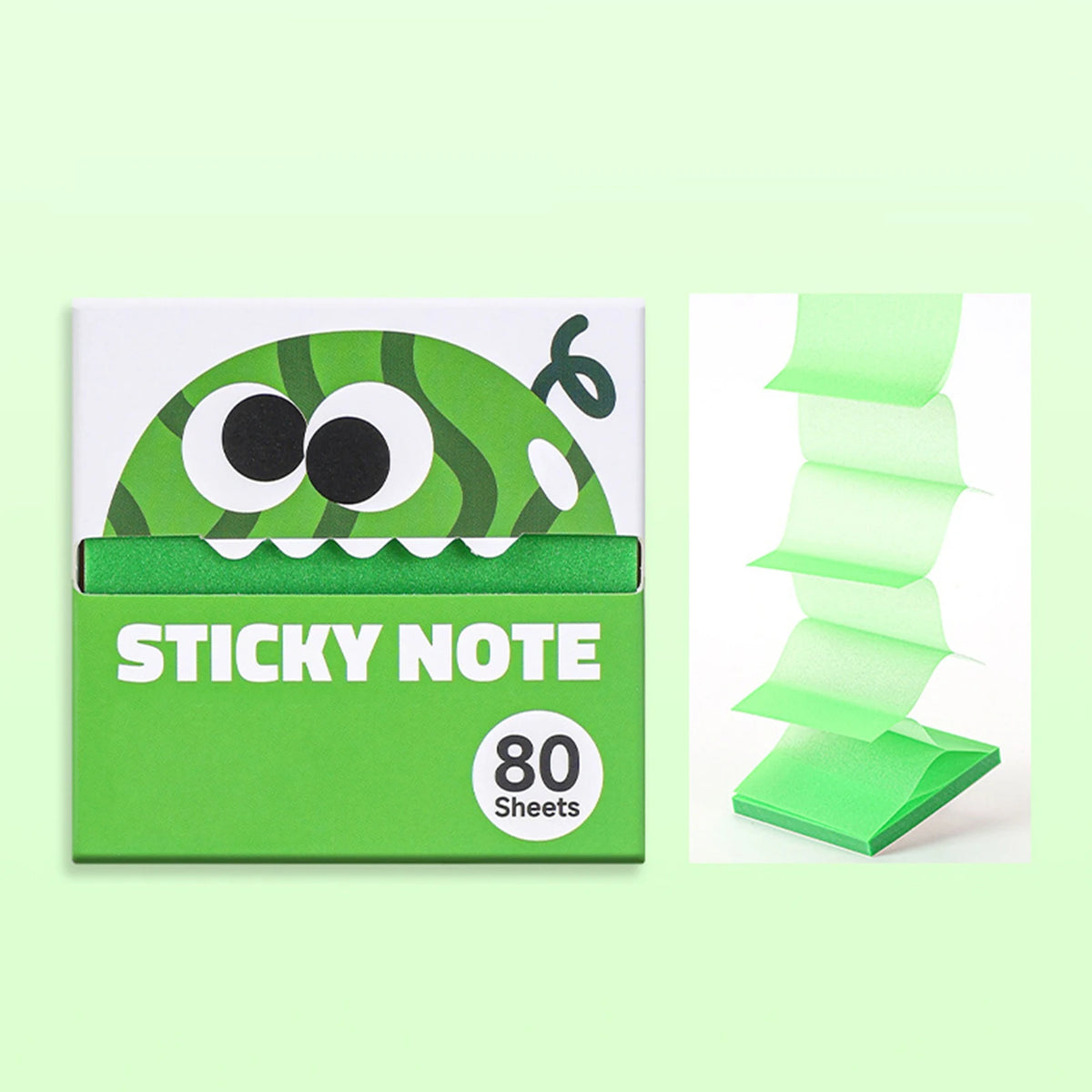 80 Sheets Clear colored shimmer Sticky Notes