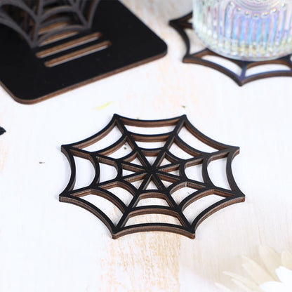 Halloween Spider Web coasters