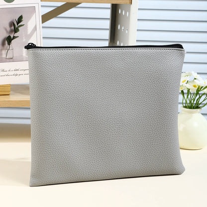 PU File zipper Bag Pouch