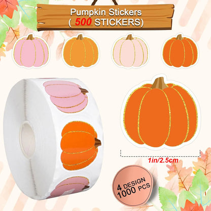 100-500pcs Halloween Pumpkin Stickers