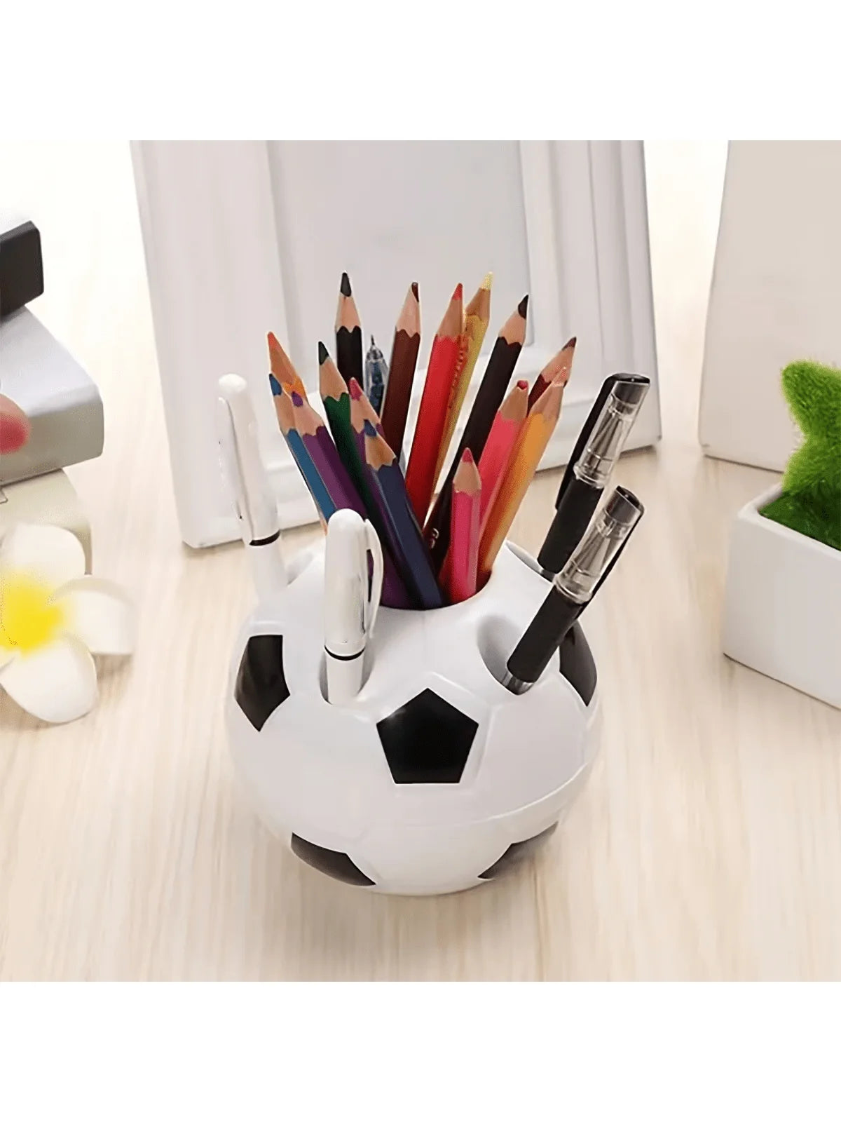 Soccer Ball Shaped Pen Holder