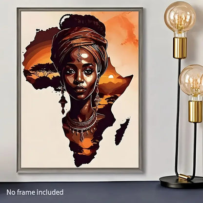 Modern African  Women Canvas wall Art Print