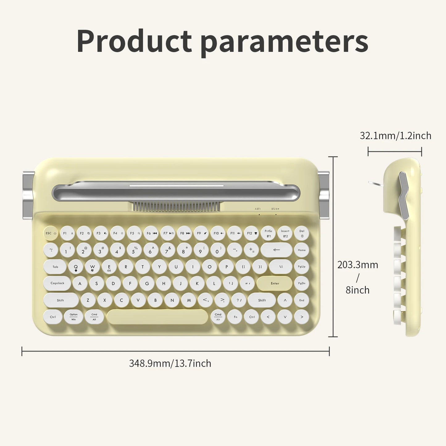 AJAZZ Multl-Device type writer style Keyboard