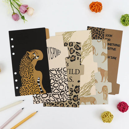 A6/personal Leopard  Paper Index inserts