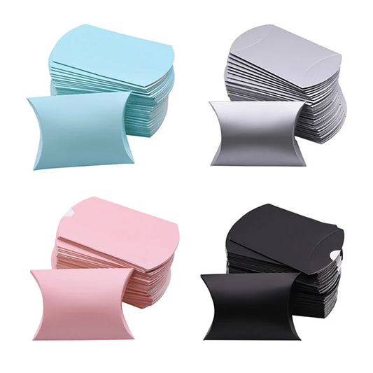 10/20Pcs Pillow Kraft Paper Candy Box