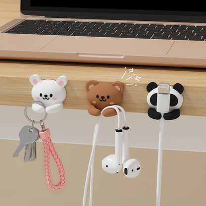2/3pcs Cute Cartoon Desktop Cable Organizers