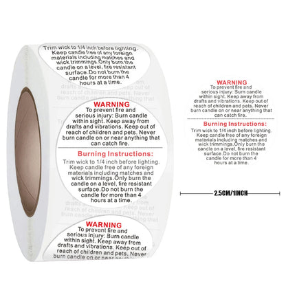 50-500pcs Candle Jar Container Label stickers