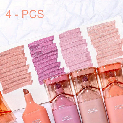 4pcs Glitter sparkle marker Highlighters