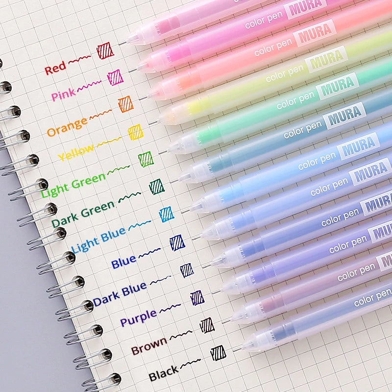 12 pcs Color Gel Pen Set