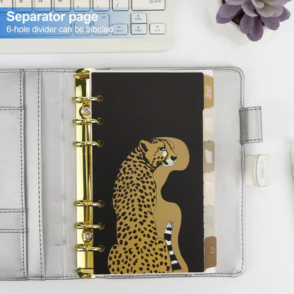 A6/personal Leopard  Paper Index inserts