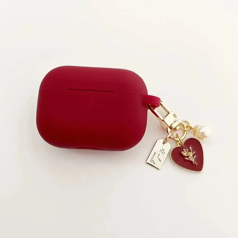 Pearl Love Rose Vintage Airpods Case