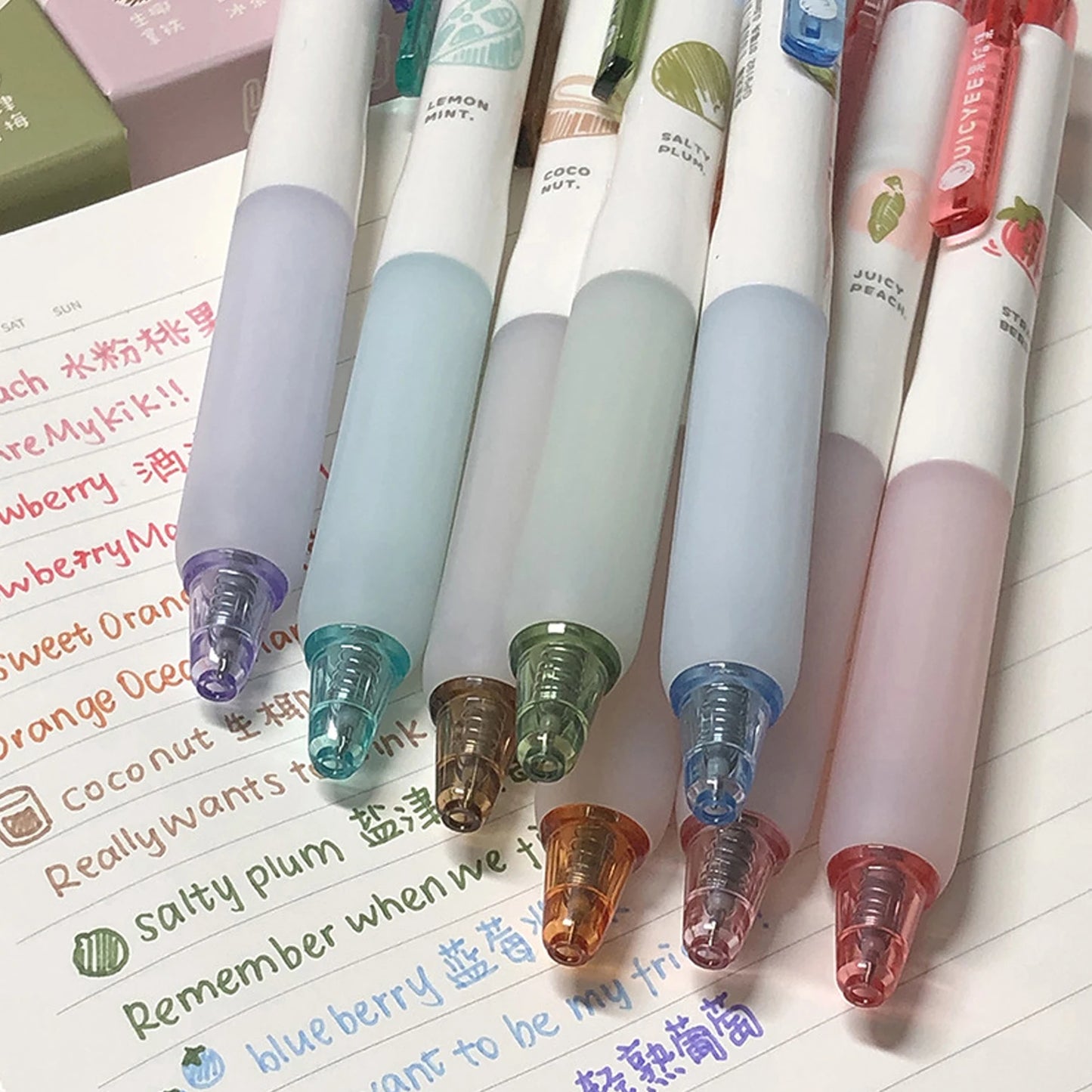 4Pcs Fruit Scent Colored Gel Pens