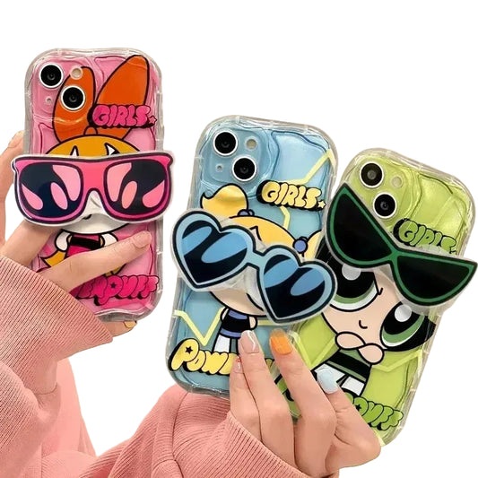 P-Powerpuff Girls Glasses Phone Case For iPhone 11,12,13,14,15,16