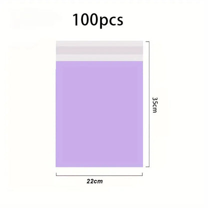 100Pcs Purple Courier poly-mailer Envelopes