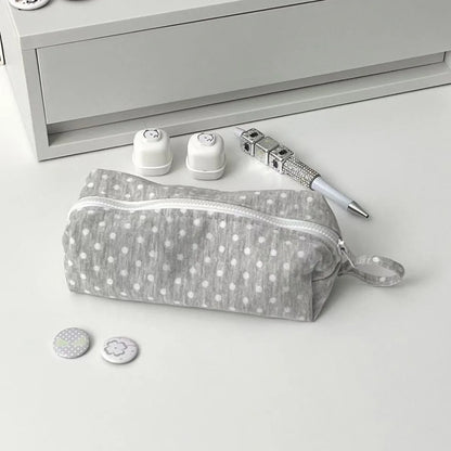 Polka dot Fabric Pencil Bag