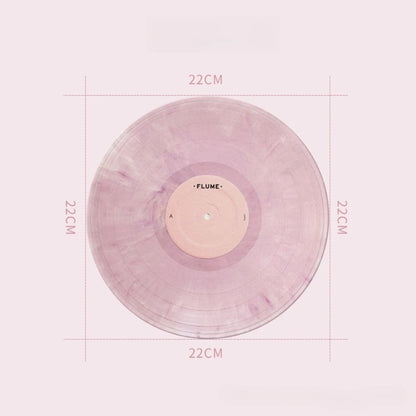 Round pink vinyl record mouse pad