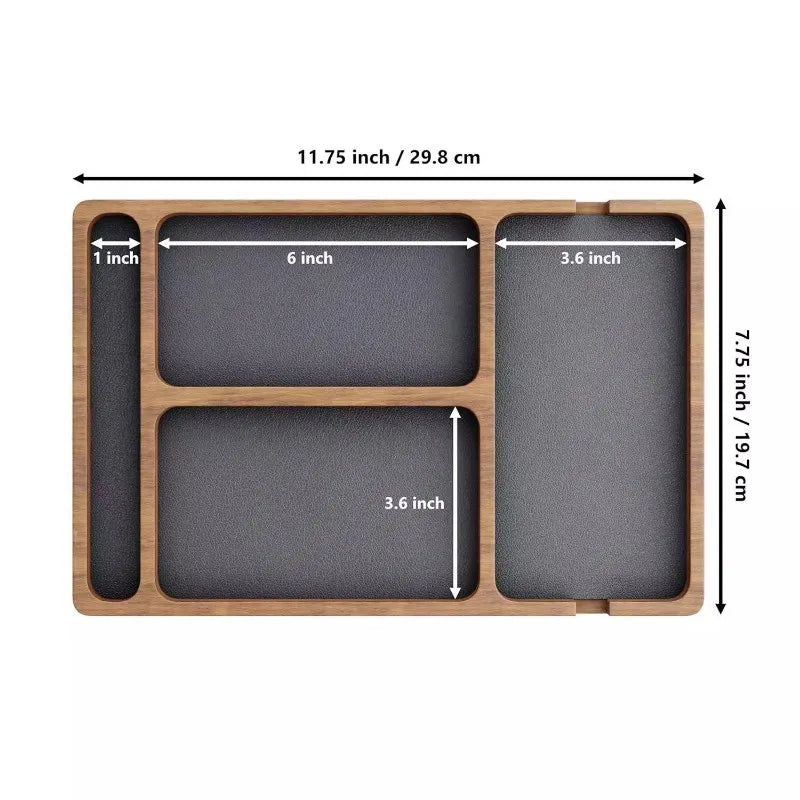 Wooded Office Desktop flat organizer