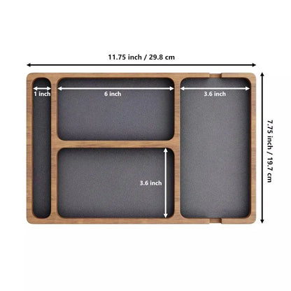 Wooded Office Desktop flat organizer