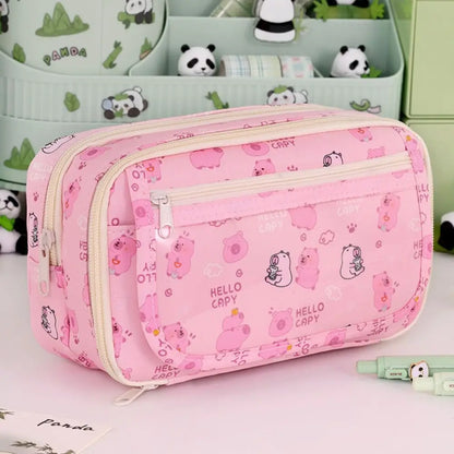 Multi Functional Capybara/Panda Nine-Layer Pencil pouch