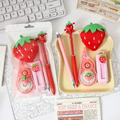 5pcs/set Cartoon with Fruit Stationery Set