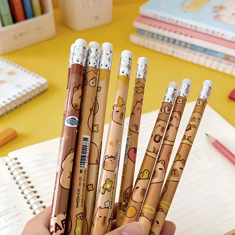 24 Capibara Pencils with Erasers