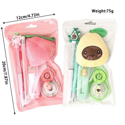 5pcs/set Cartoon with Fruit Stationery Set