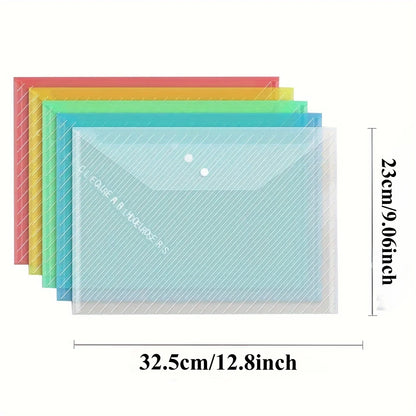 10pcs A4 Transparent Plastic filing Folders