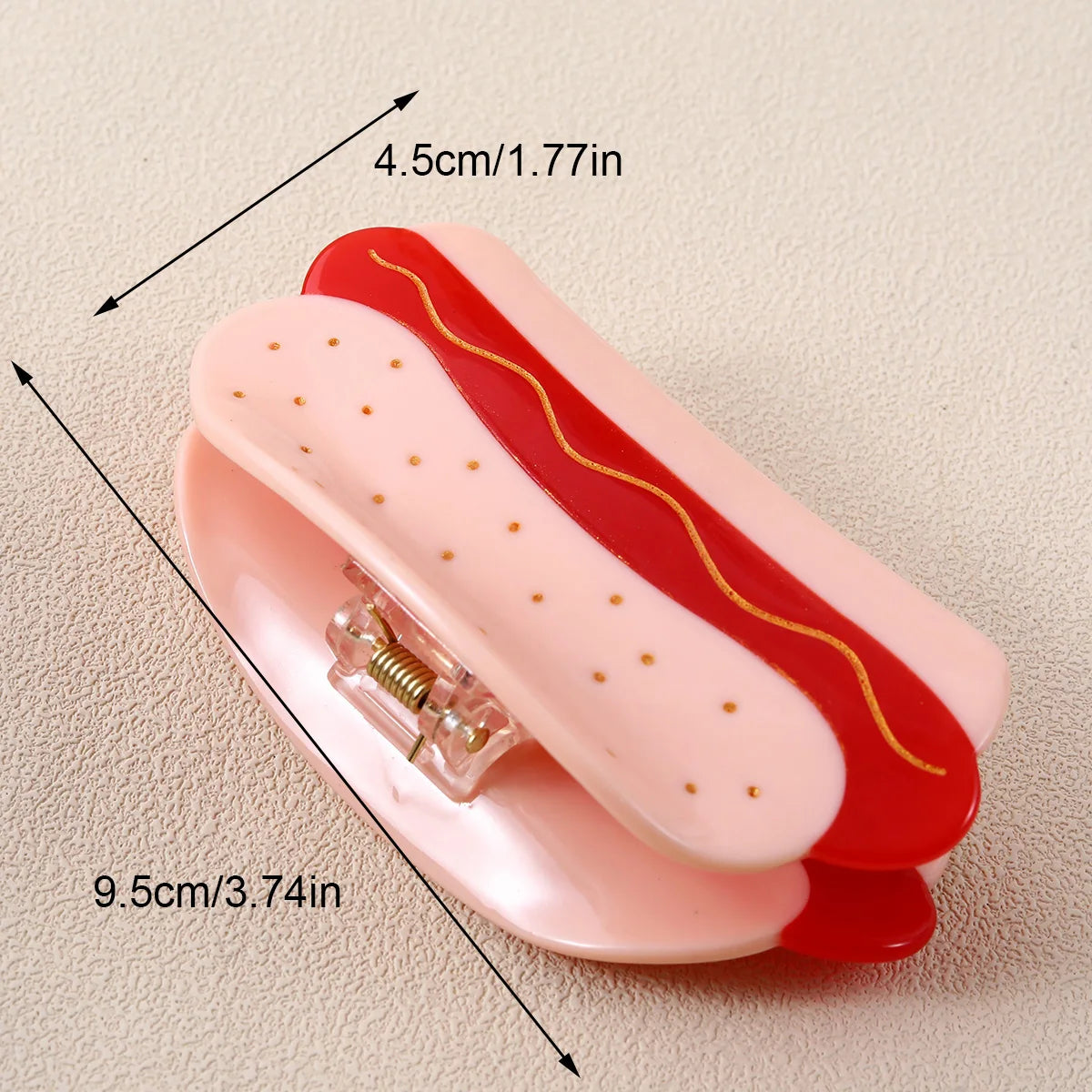 Hot dog hair claw clip