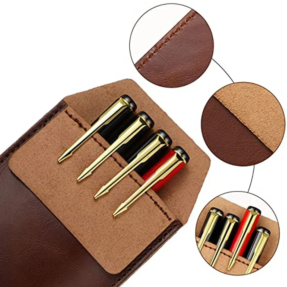 1PC Pocket Protector Leather Pen Pouch Holder