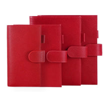 Load image into Gallery viewer, Moterm Cherry Red Firm Pebbled Grain Leather Collection