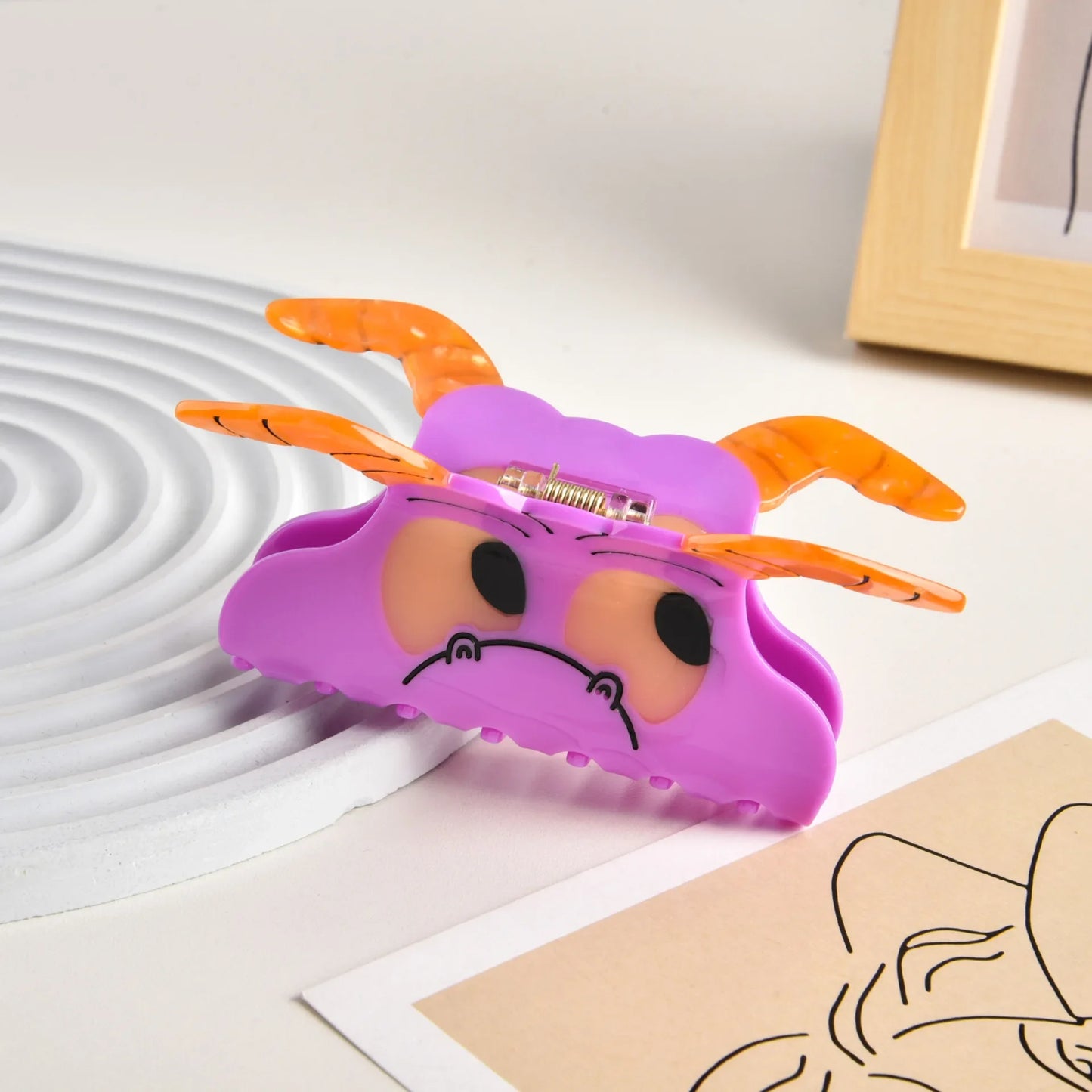 Cute monster Hair Claw clip