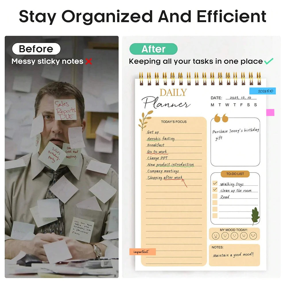 Daily Hourly Schedule Planner Notebook