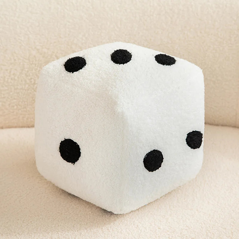 Dice plush pillow
