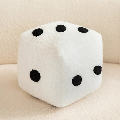 Dice plush pillow
