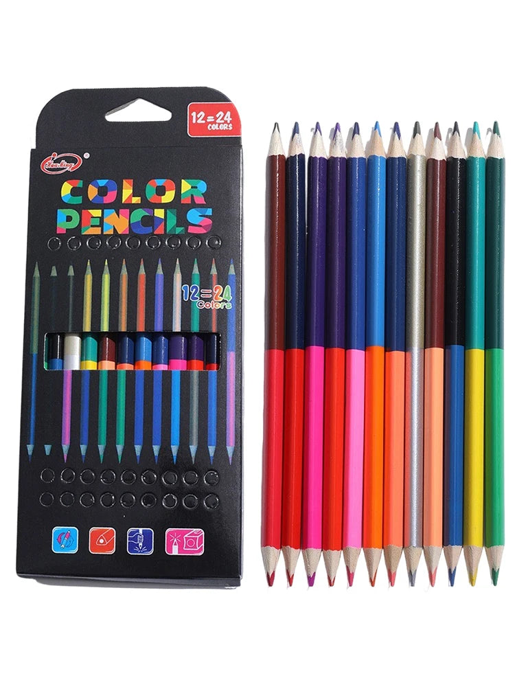 24 Double Headed Color Pencils