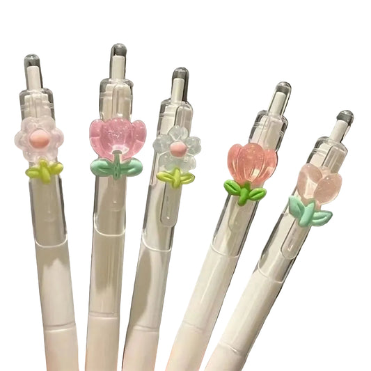 5-Pack Floral Pens Set