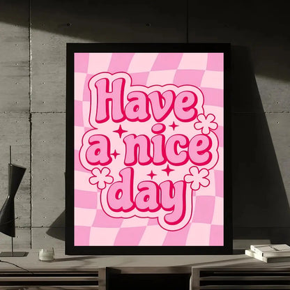 Pink Quote prints wall art poster