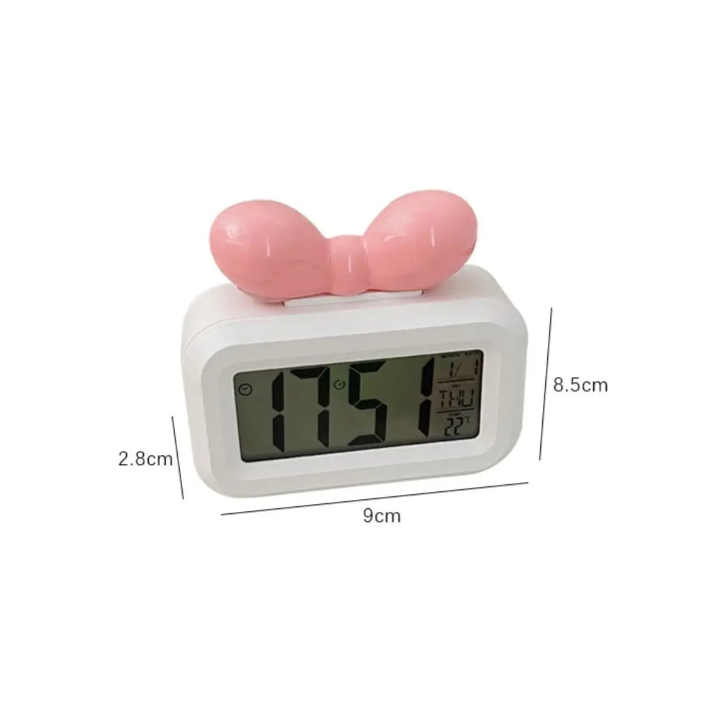 Cute Bowknot LED Digital Clock