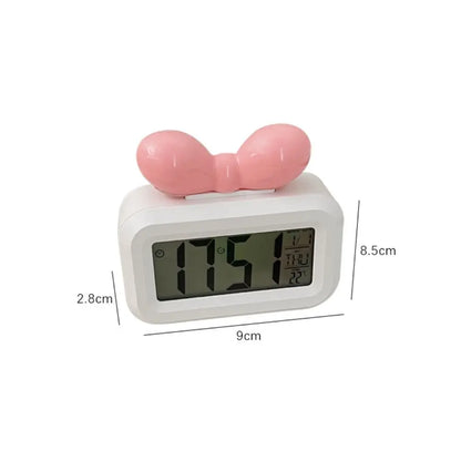 Cute Bowknot LED Digital Clock