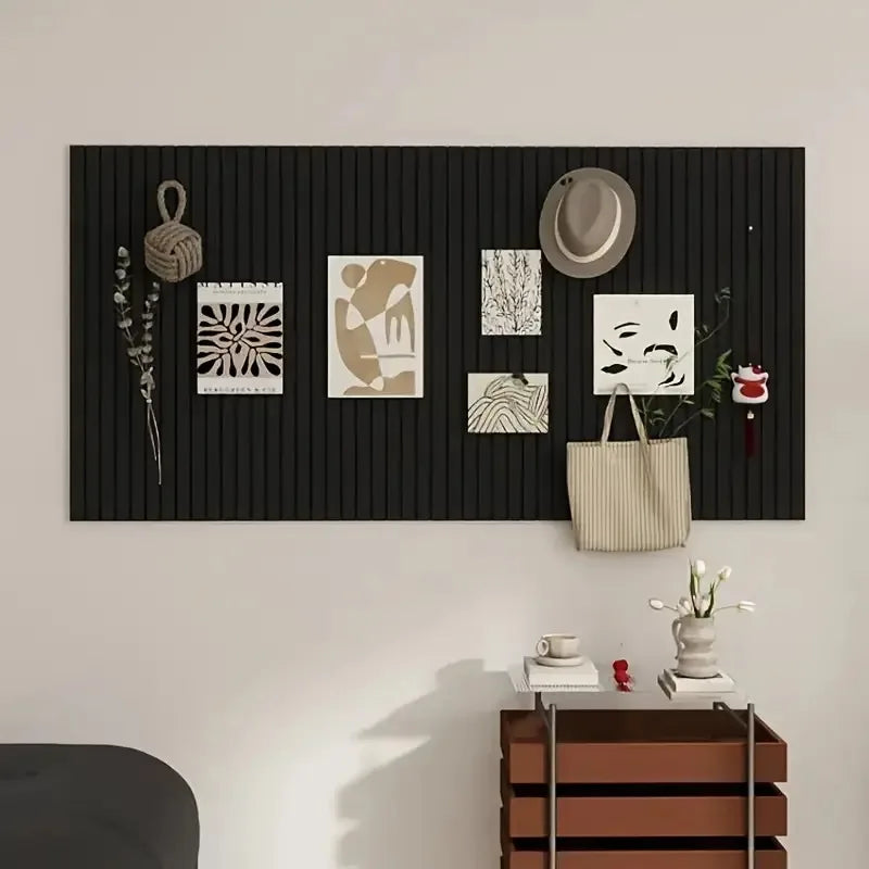 Large Bohemian Felt Wall Tiles - Round Cork Bulletin Boards