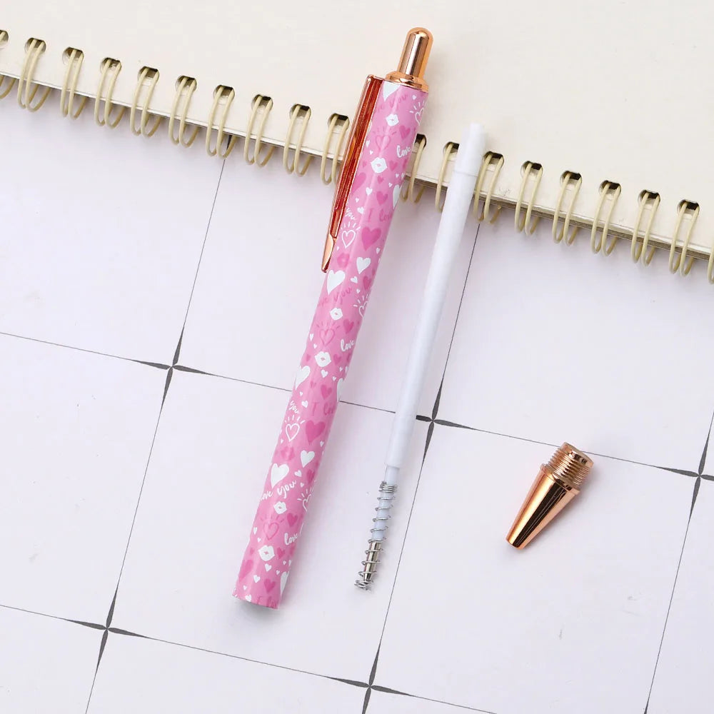 5 Pcs pink design Ballpoint Pens