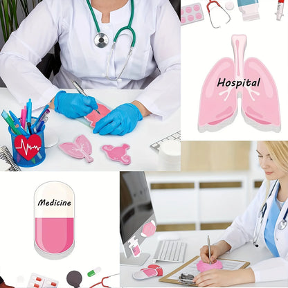 Medical Themed 8 Pieces Self-Adhesive Sticky notes