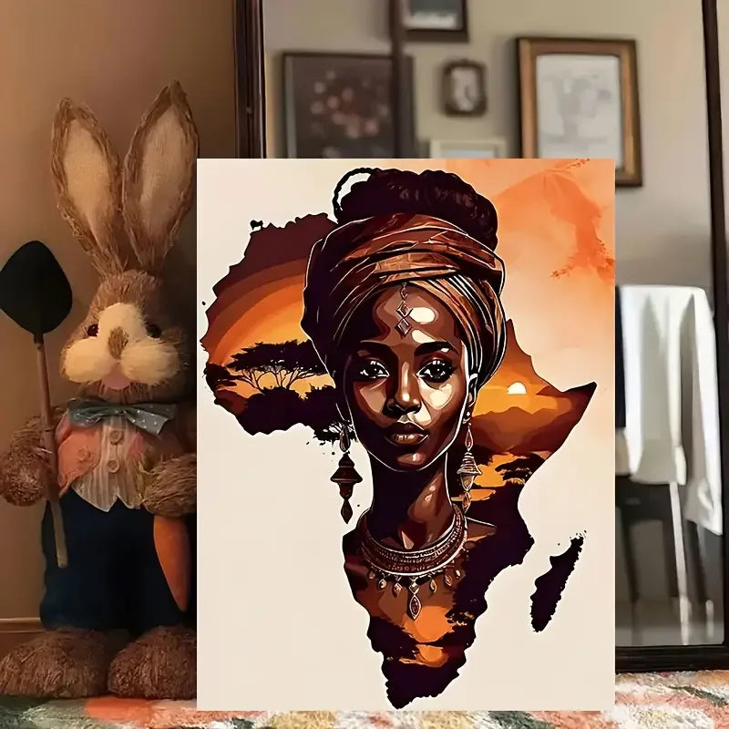 Modern African  Women Canvas wall Art Print