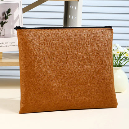 PU File zipper Bag Pouch