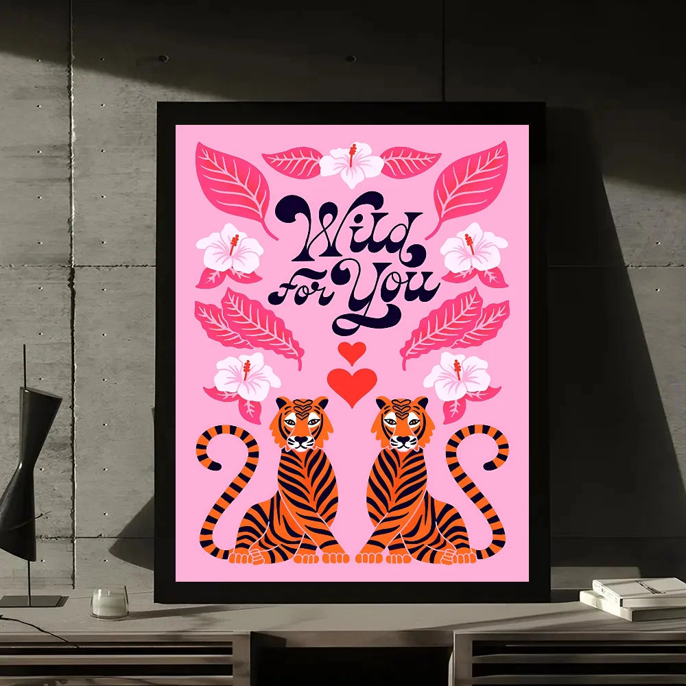 Pink Quote prints wall art poster