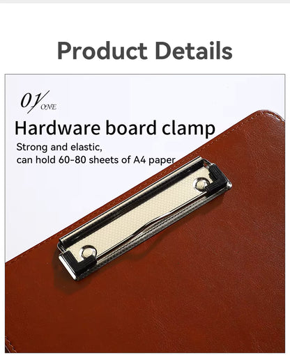 Texture PU Leather Multi-Functional A4 Folder
