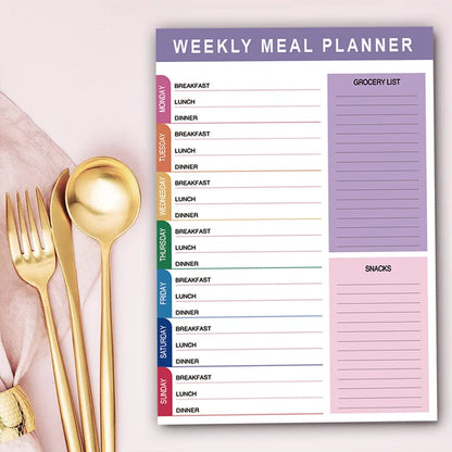 A5 weekly Meal Planner notepad