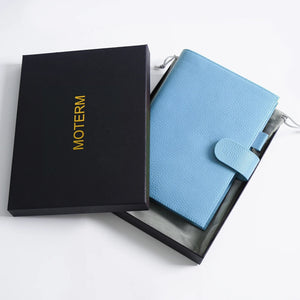 Moterm Sky Blue Firm Pebbled Grain Leather Collection